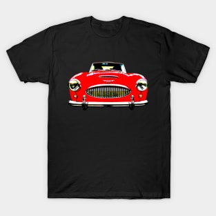 Austin Healey 3000 Mk2 1960s British classic car high contrast red T-Shirt